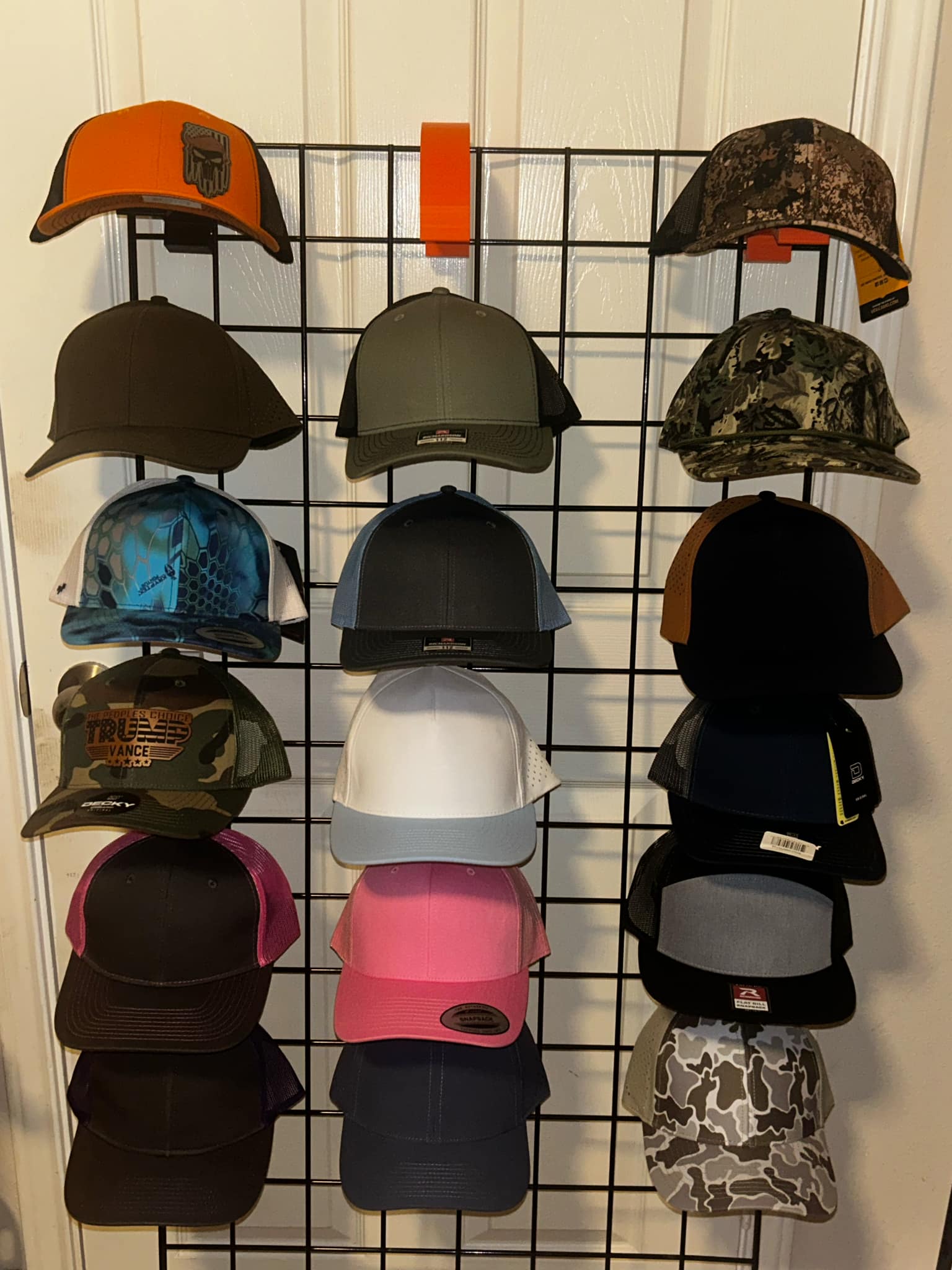 3D Printed Grid Wall Hat Hanger